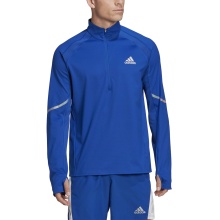 adidas Lauf-Langarmshirt Everydayrun Half-Zip Oberteil blau Herren